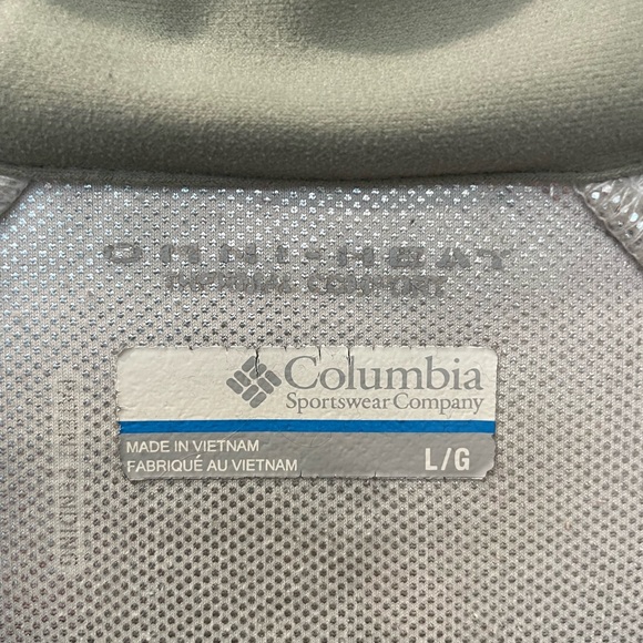 Columbia Women’s Fleece Half Zip Pullover White Tan Size Large - Picture 5 of 6